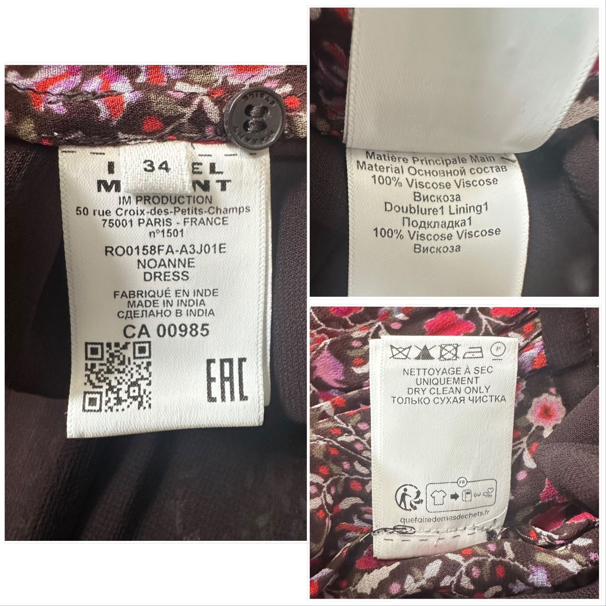 Isabel Marant Etoile Isabel Marant Étoile Noanne Floral Mini Dress Brown FR 34 NW Size XS / US 0-2 / IT 36-38 - 4 Thumbnail