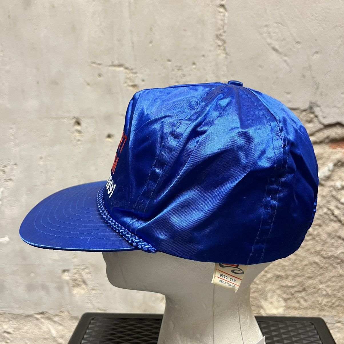 Vintage Vintage 1990s Silky Satin Blue Operation Desert Storm Hat Size ONE SIZE - 2 Thumbnail
