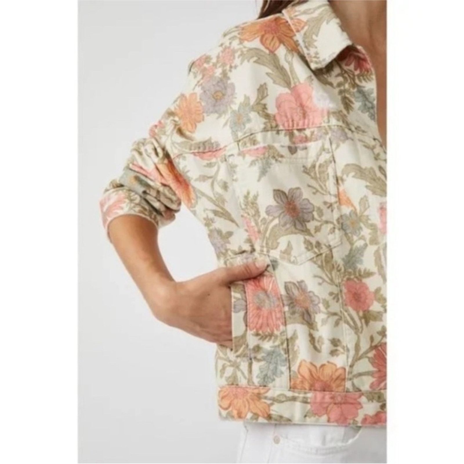 Free People 🎉LAST PIECE🎉Free People Opal Swing Denim Jacket Size S / US 4 / IT 40 - 6 Thumbnail