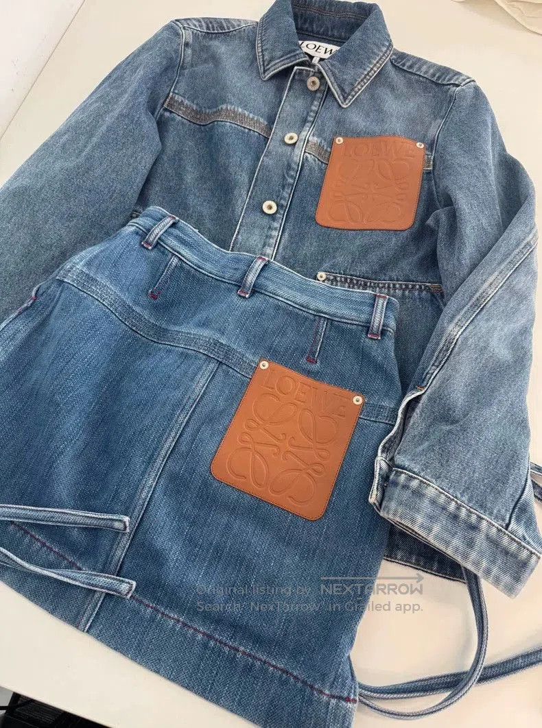 Loewe LOEWE Denim Paneled Casual Skirt. Size US 26 / EU 42 - 3 Thumbnail