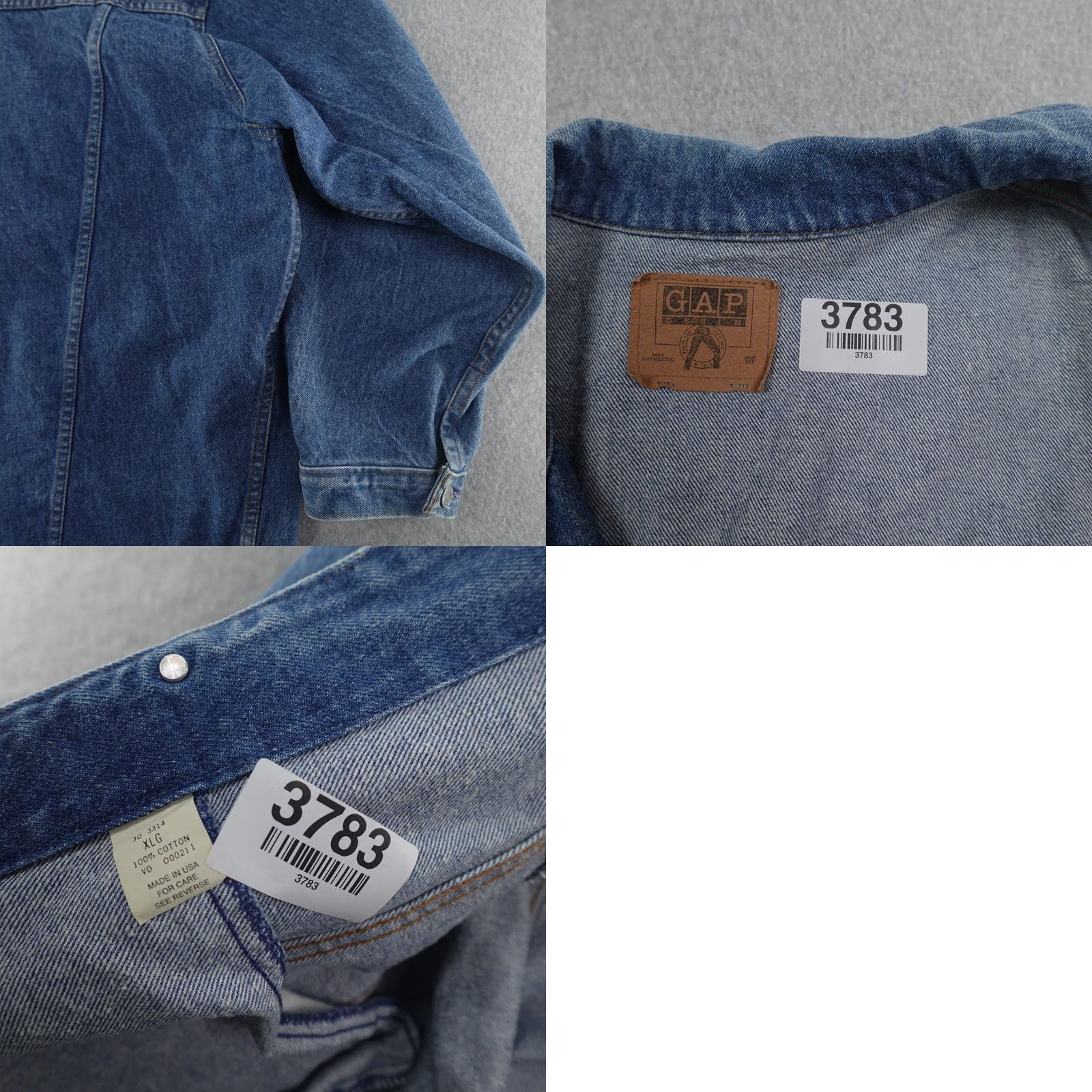 Gap VINTAGE GAP Jacket Mens XL Trucker Denim Blue 90s Motorcycle Style Size XL (27X28) MEASUREMENTS ARE PROVIDED IN PICTURES Womens, Mens Size US 36 / EU 52 - 9 Thumbnail