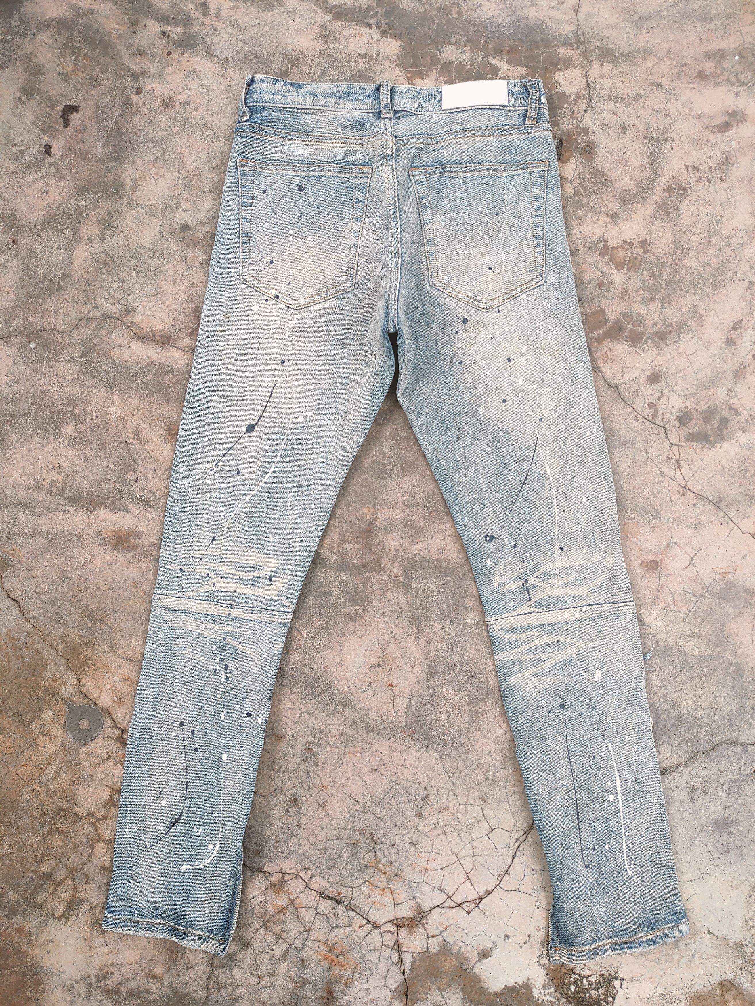 Japanese Brand Vintage japanese skinny faded distressed jeans denim pants Size US 29 - 10 Thumbnail