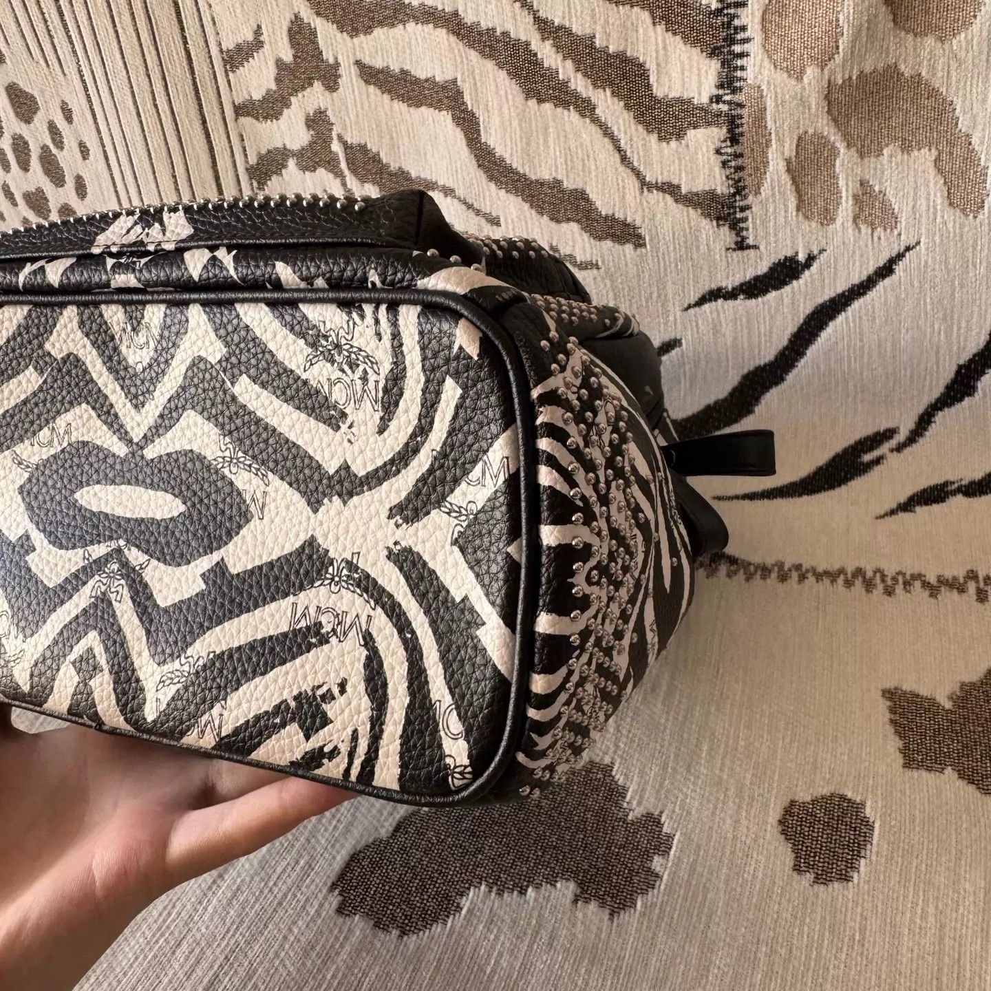 MCM MCM Zebra Print Black/White Rivets Limited Unworn Backpack Size ONE SIZE - 5 Thumbnail