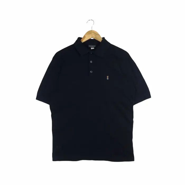 Yves Saint Laurent Vtg YSL Yves Saint Laurent Paris Logo Polo Tee Shirt Top Size US M / EU 48-50 / 2 - 1 Thumbnail