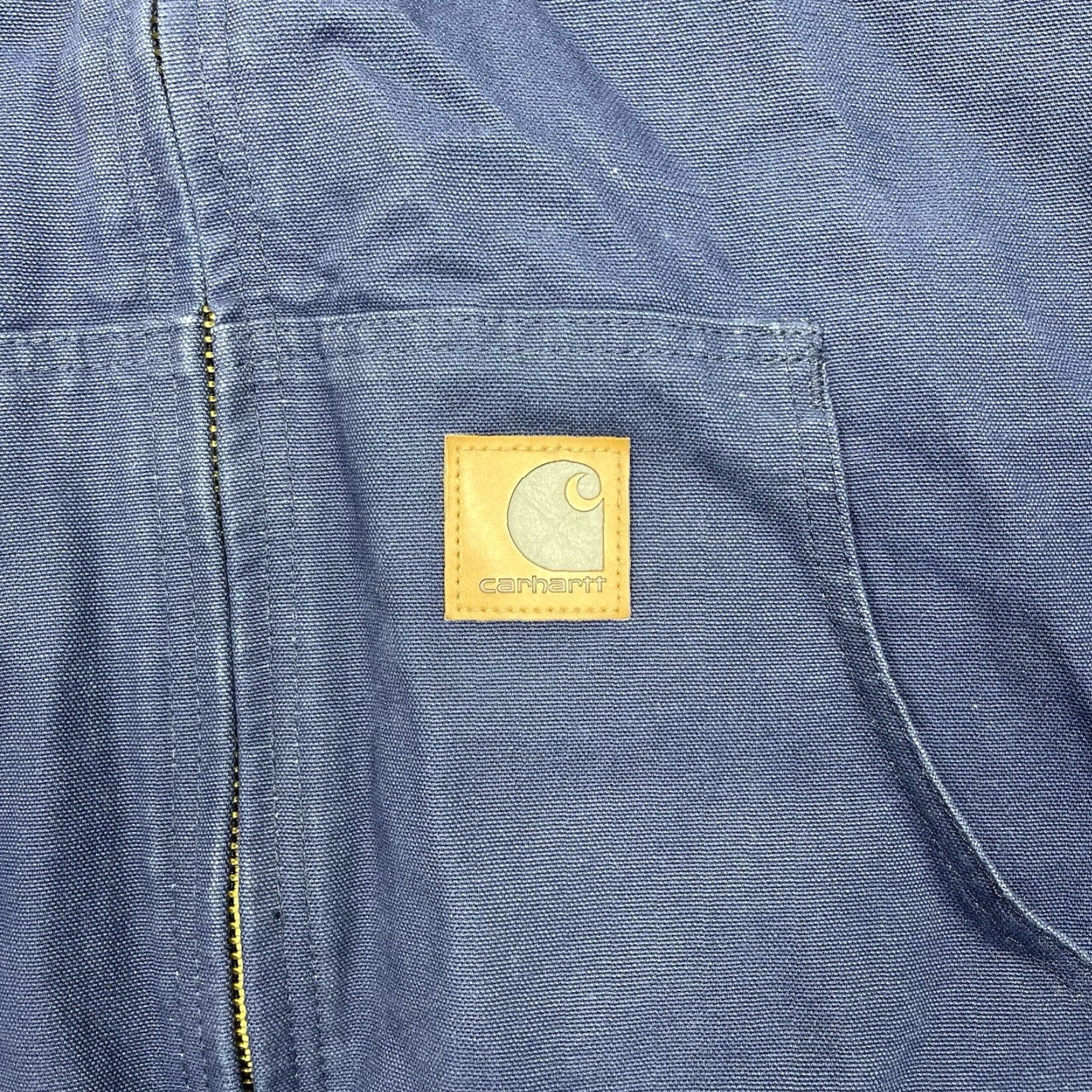 Carhartt VINTAGE Carhartt Jacket J140 Navy Quilt Lined Full Zip Designed By Rental Mens Large Size US L / EU 52-54 / 3 - 3 Thumbnail
