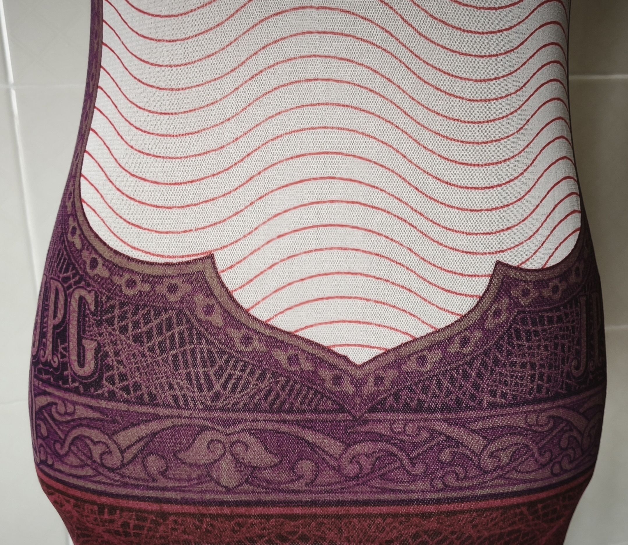 Jean Paul Gaultier Cartouche short dress in purple and burgundy Size M / US 6-8 / IT 42-44 - 11 Thumbnail