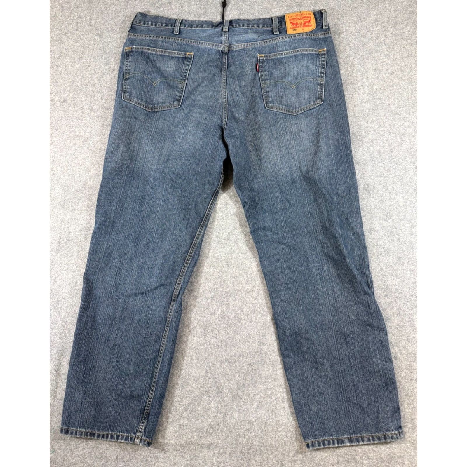 Levi's Levi’s 550 Jeans Mens 44X32 Blue Denim Whisker Wash Straight Leg Pockets 90s Retro Size US 44 / EU 60 - 7 Thumbnail