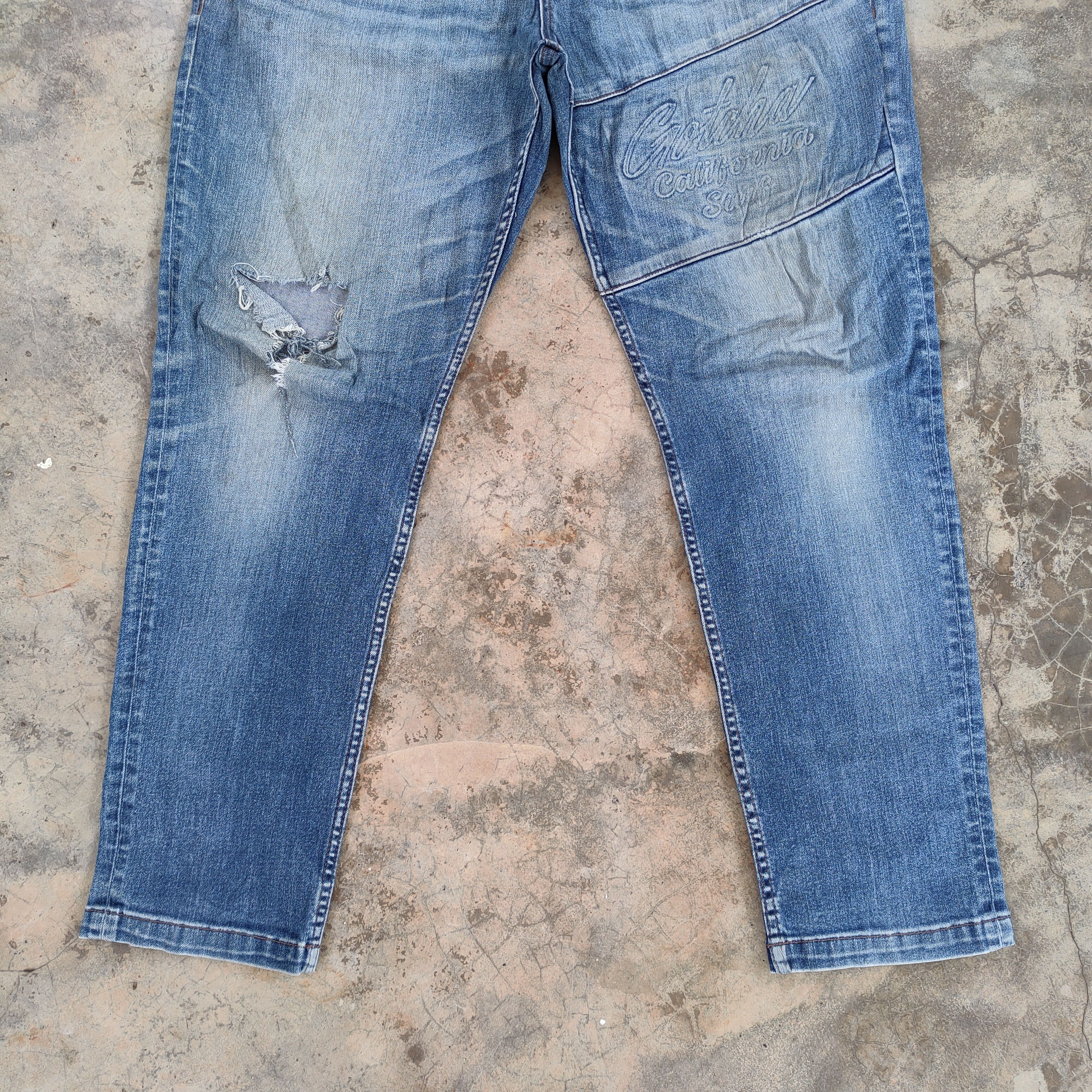 Gotcha × Jean VINTAGE GOTCHA FADED DISTRESSED JEANS DENIM PANTS Size US 37 - 5 Thumbnail