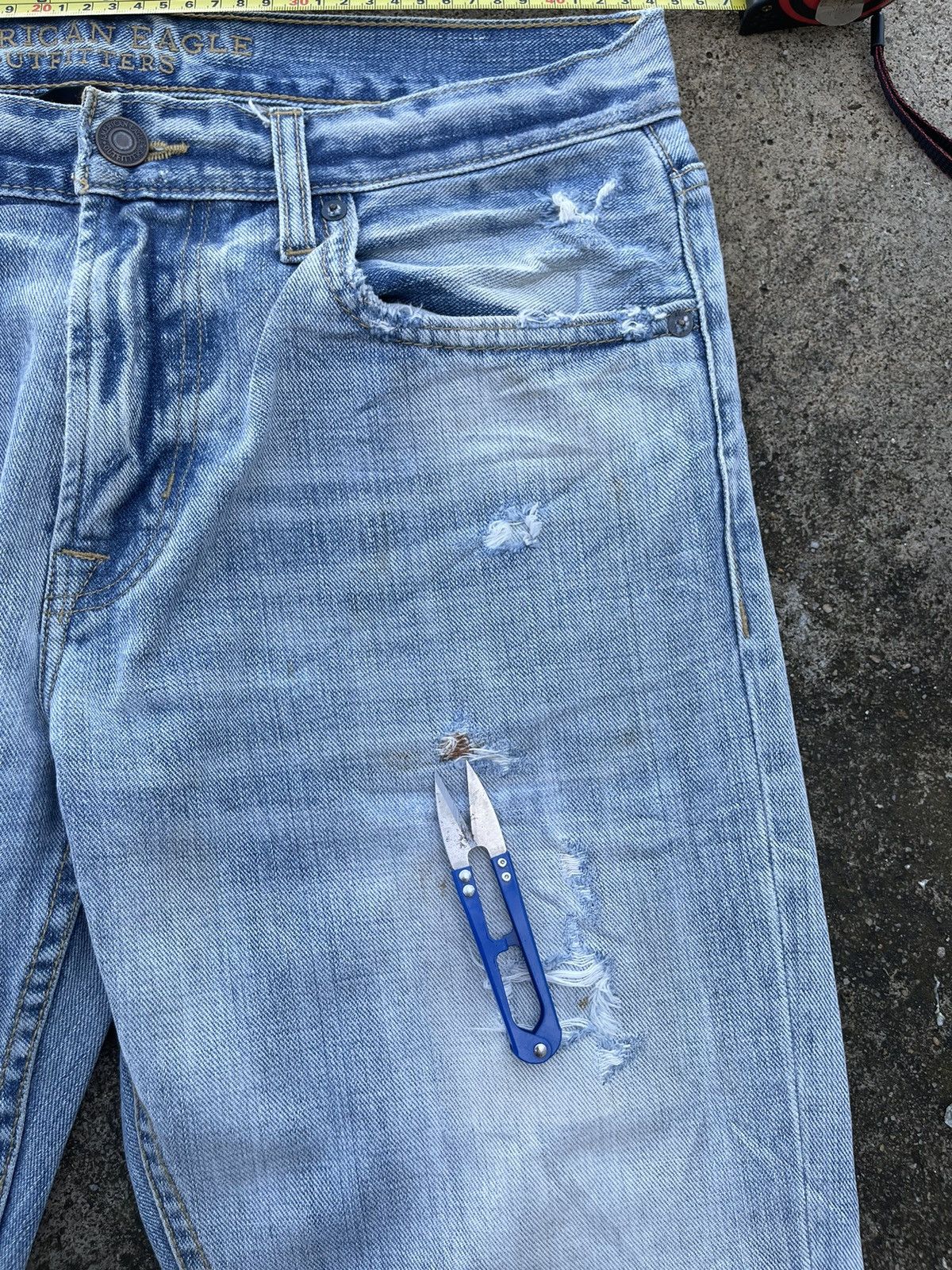 Japanese Brand 🔥 American Eagle Outfit Distressed Denim W34🔥 Size US 34 / EU 50 - 5 Thumbnail
