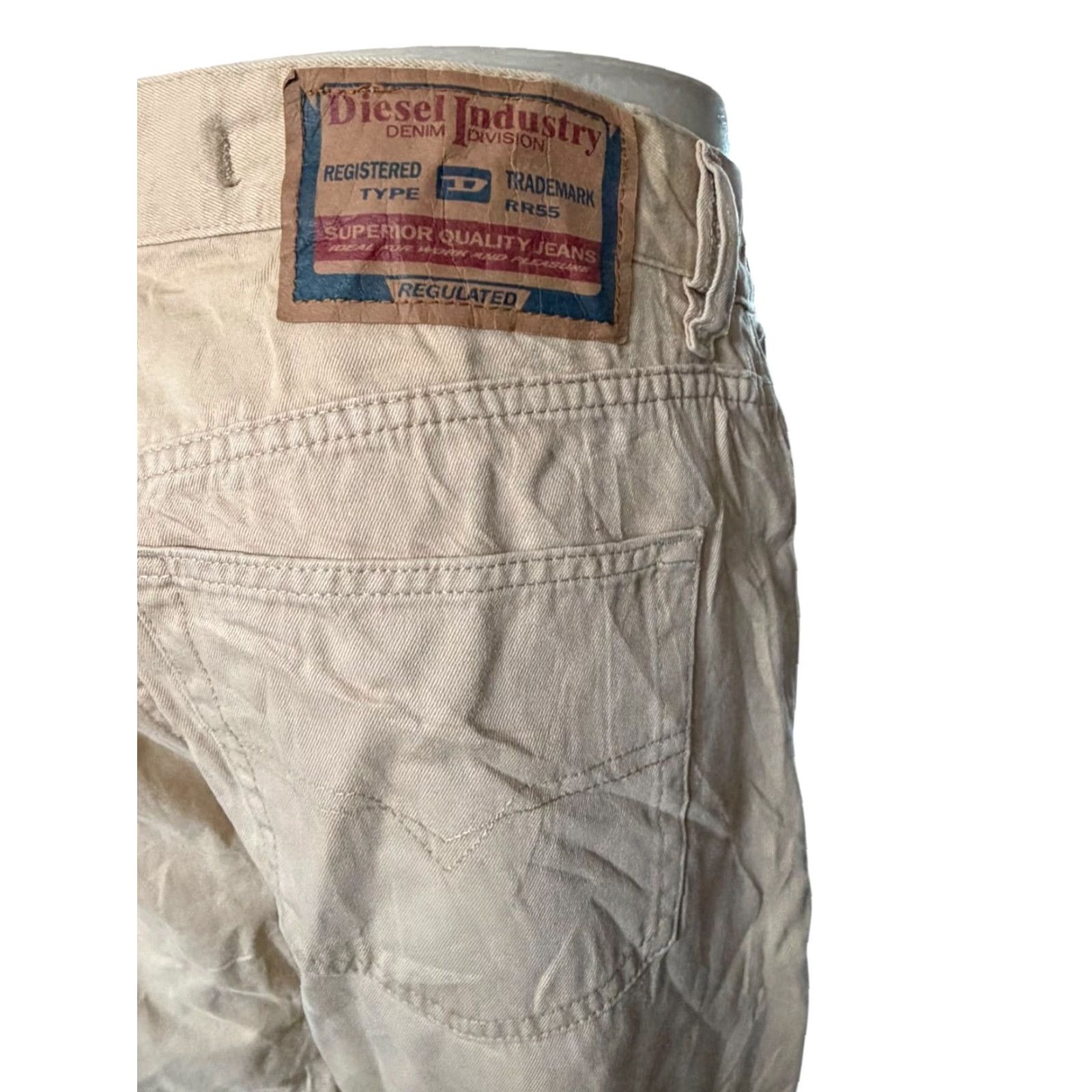 Diesel DIESEL Industry “Cheyenne” Denim Jeans 34 L32 Beige Made in Italy Size US 34 / EU 50 - 4 Thumbnail