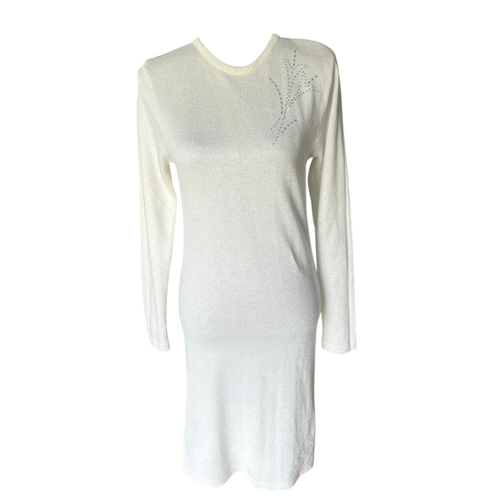 Liz Claiborne Liz Claiborne Beaded Sweater Dress Size S / US 4 / IT 40 - 1 Thumbnail