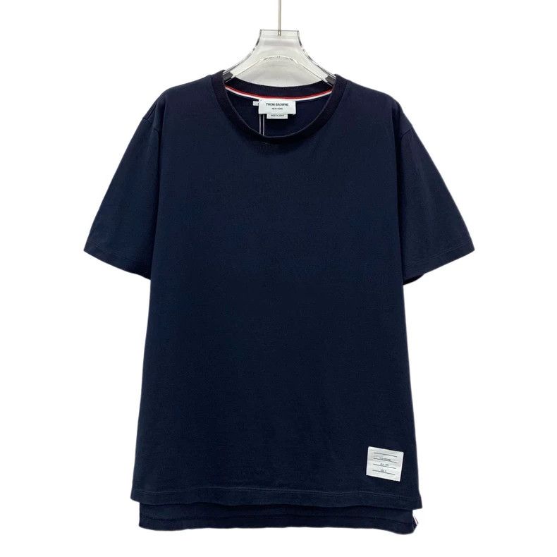 Thom Browne Thom Browne Dark blue cotton round neck short sleeves Size US L / EU 52-54 / 3 - 1 Thumbnail