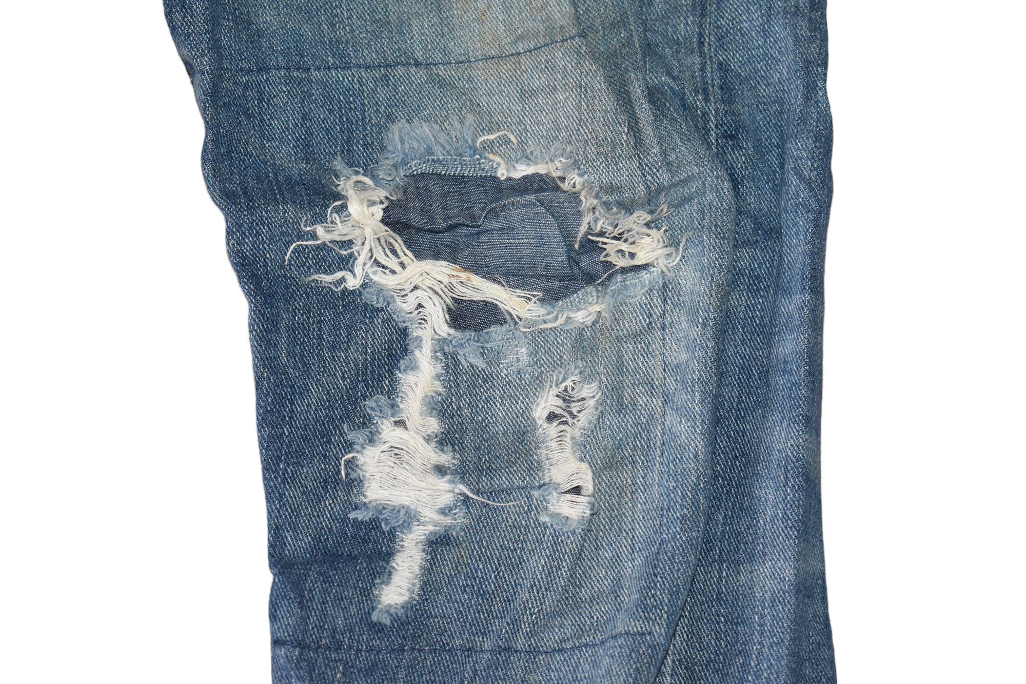 Japanese Brand × Jean Japanese Inherit Distress Slim Denim size 33 Size US 33 - 5 Thumbnail