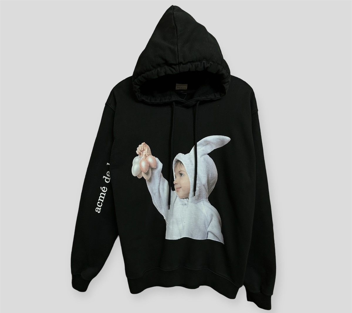 image of Avant Garde Acme De La Vie Black Cotton Hoodie Sweatshirt Size L, Men's