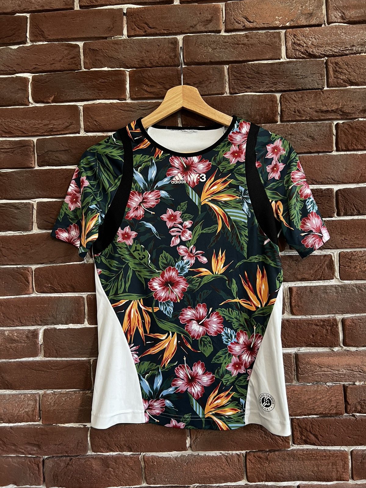 Adidas Rare Y-3 Yohji Yamamoto Adidas Roland Garros Floral Tee Size S / US 4 / IT 40 - 1 Thumbnail
