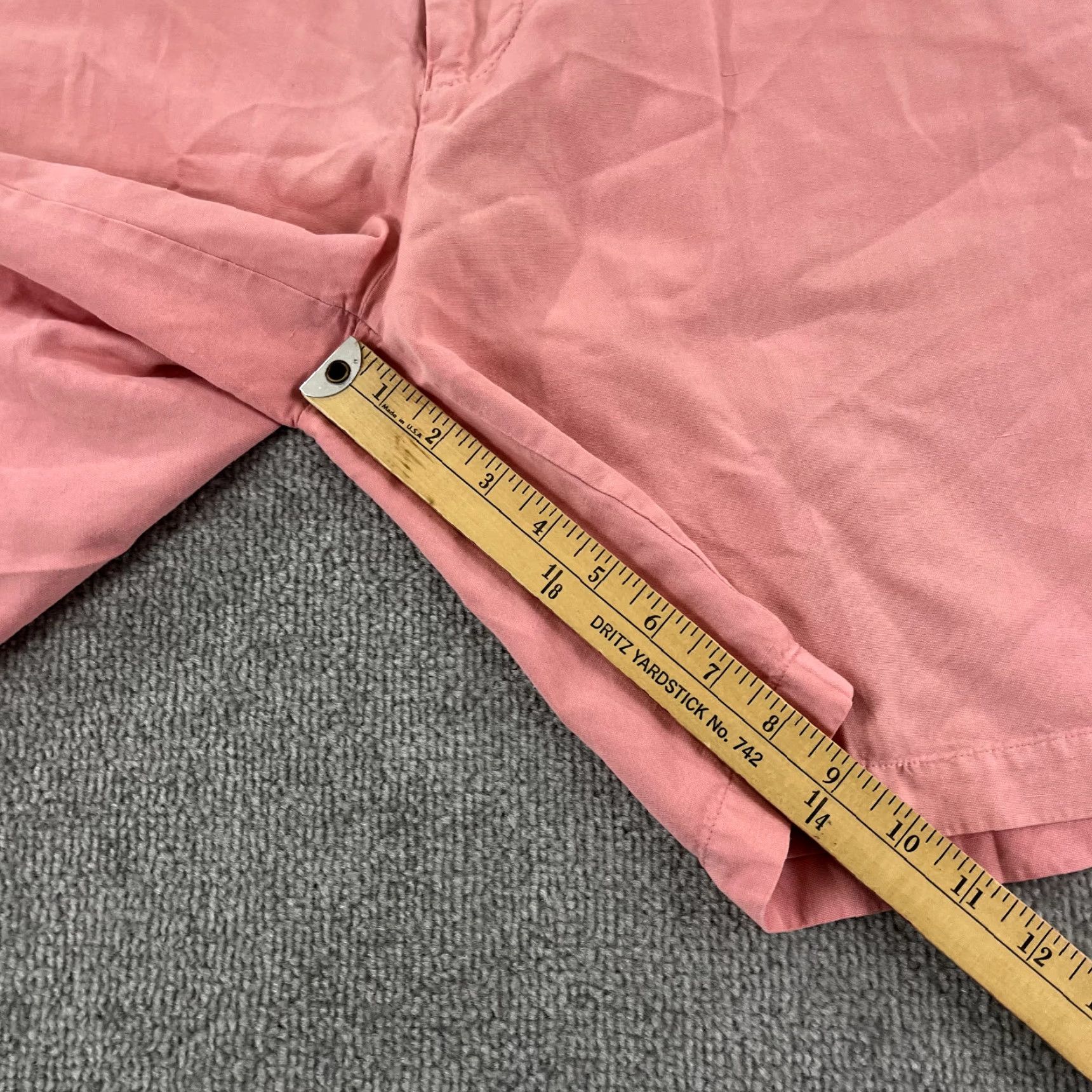 Peter Millar PETER MILLAR Shorts Men Size 38 Pink Linen Silk Cotton Seaside Golf Chino 8.5" Inseam 9" Flat Front Button Zipper 5-Pocket Regular Size US 38 / EU 54 - 4 Thumbnail