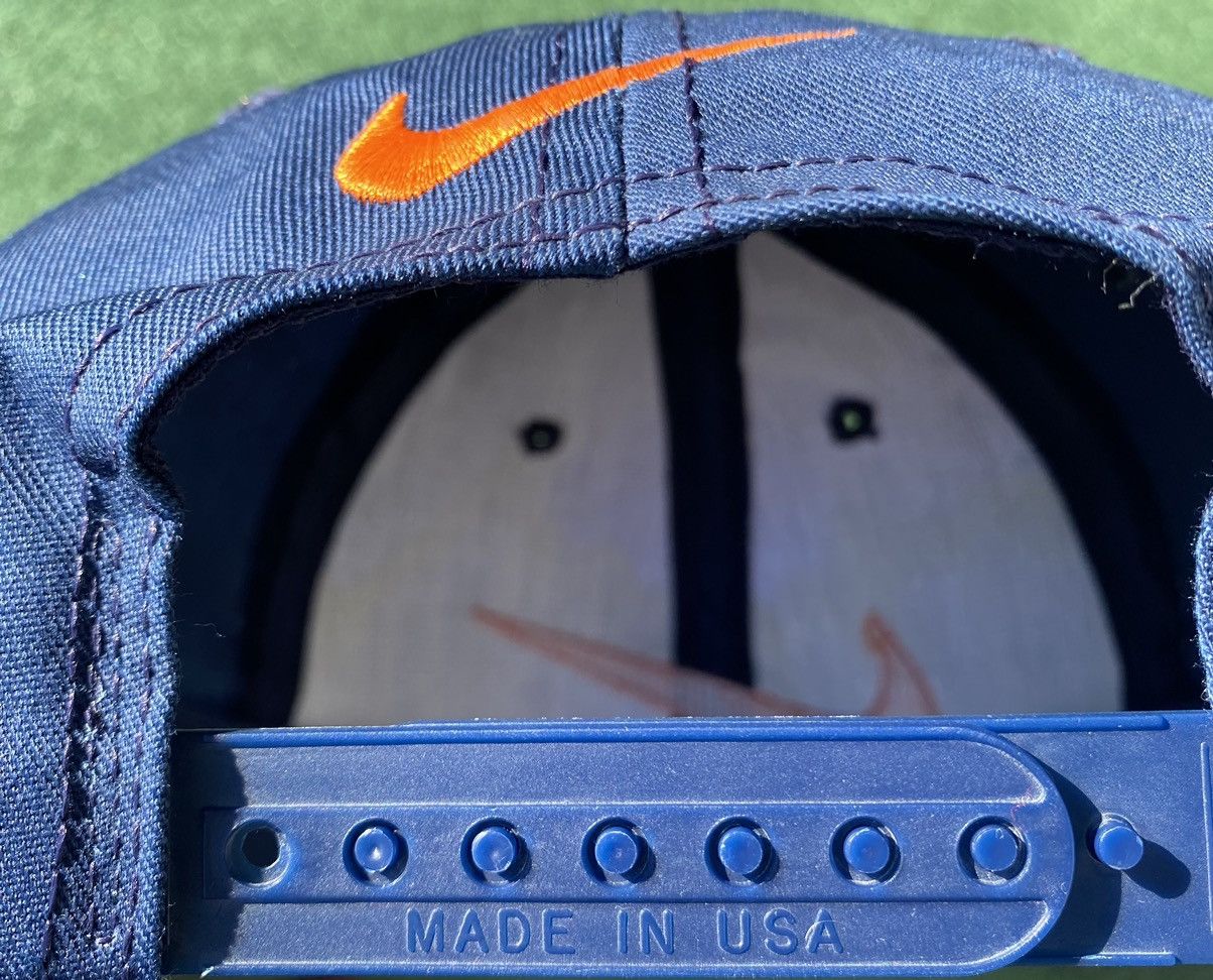 Nike VTG 90’s Nike Embroidered Front & Back Swoosh Snapback Hat Size ONE SIZE - 7 Thumbnail