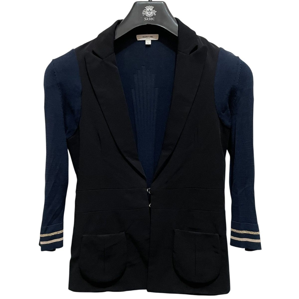Helmut Lang HELMUT LANG BLAZER KNIT Size L / US 10 / IT 46 - 1 Thumbnail