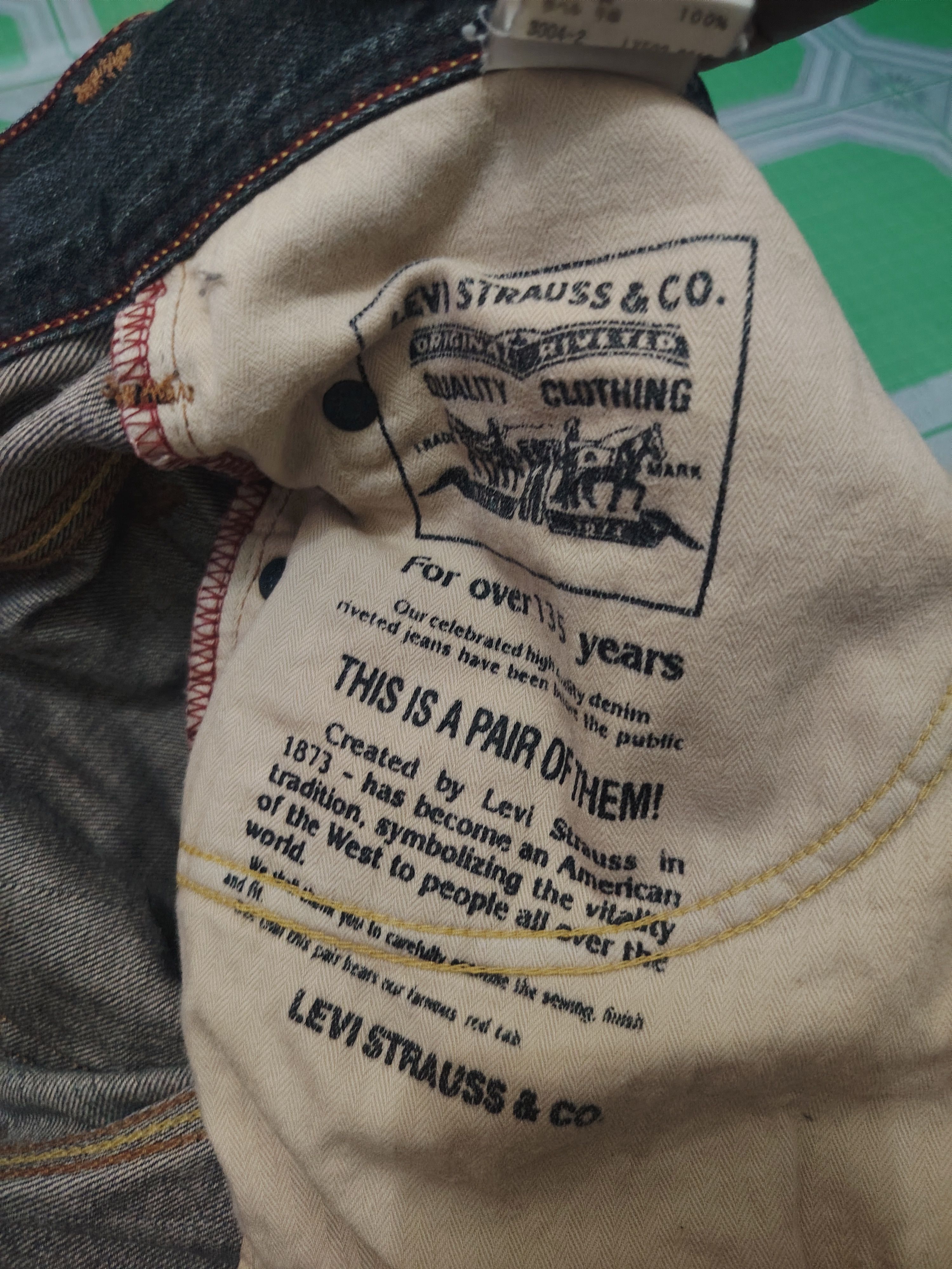 Levi's Distressed Rare!!! Levis 502 Back Pocket Bead Pattern Size US 34 / EU 50 - 14 Thumbnail