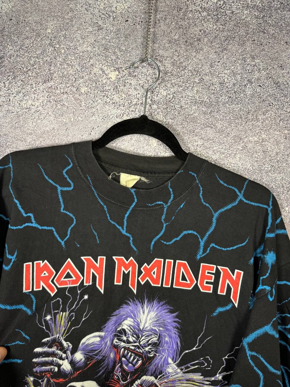Band Tees × Iron Maiden × Vintage Vintage 1993 Iron Maiden A Real Live Tour AOP Print Tee Size US XL / EU 56 / 4 - 8 Thumbnail