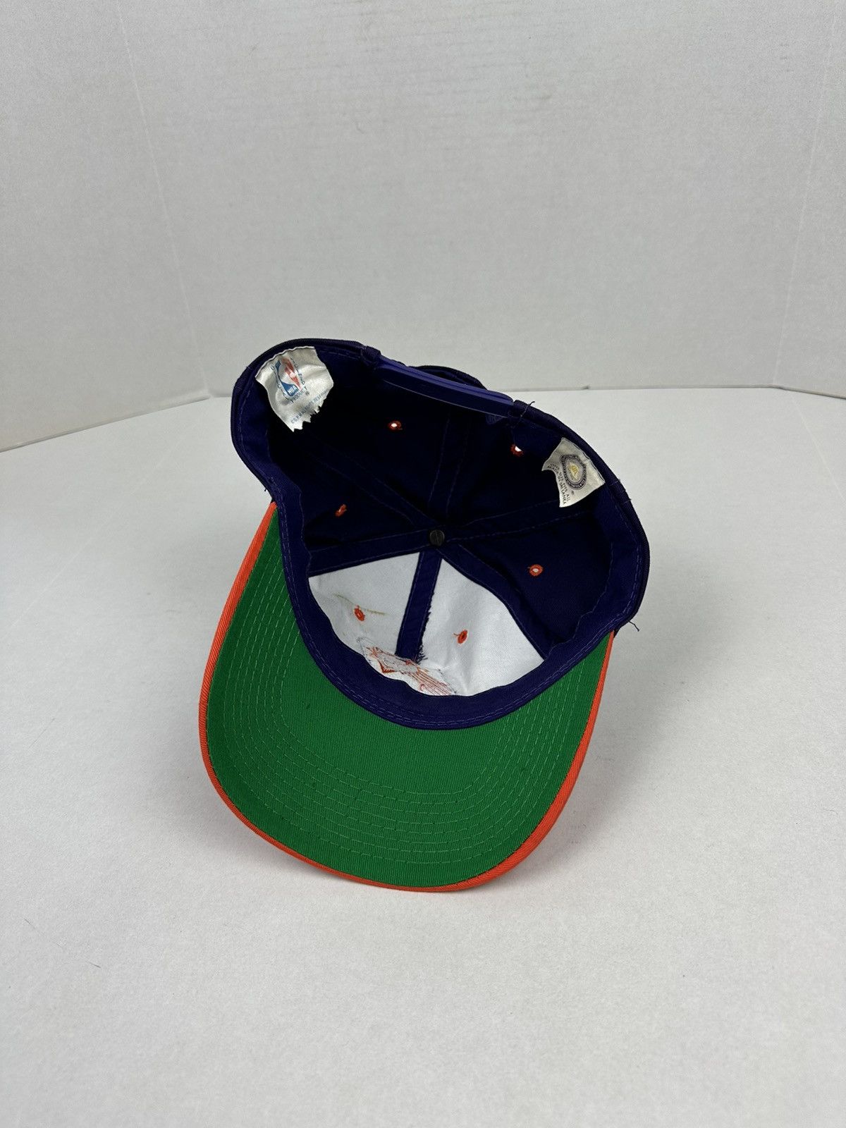 NBA Vintage 90s Pheonix Suns NBA Snapback Hat Cap Purple/Orange Size ONE SIZE - 5 Thumbnail