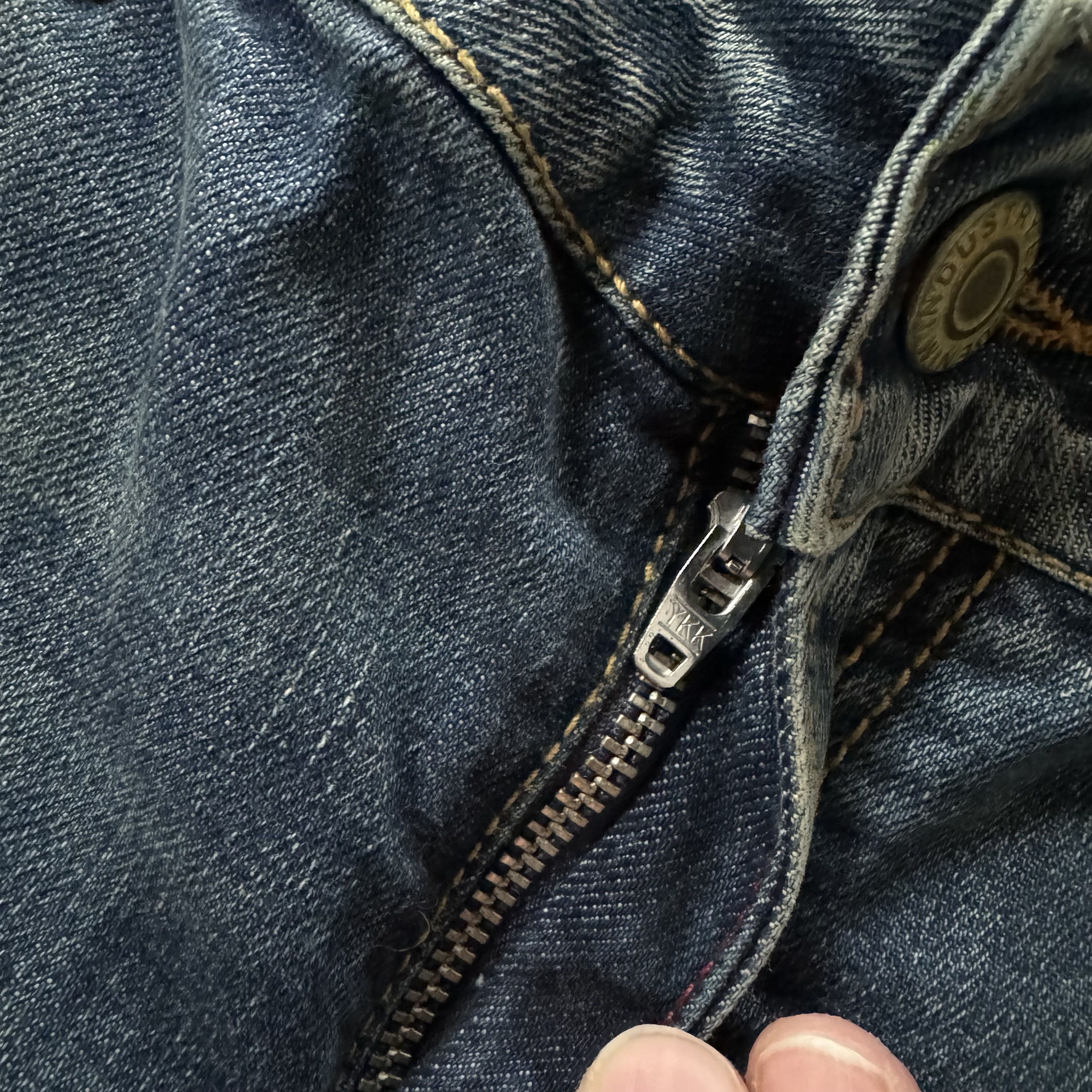 Vintage EX-J VINTAGE DISTRESSED FADED TRASHED JEANS AVANT GARDE Y2K Size 32" / US 10 / IT 46 - 11 Thumbnail