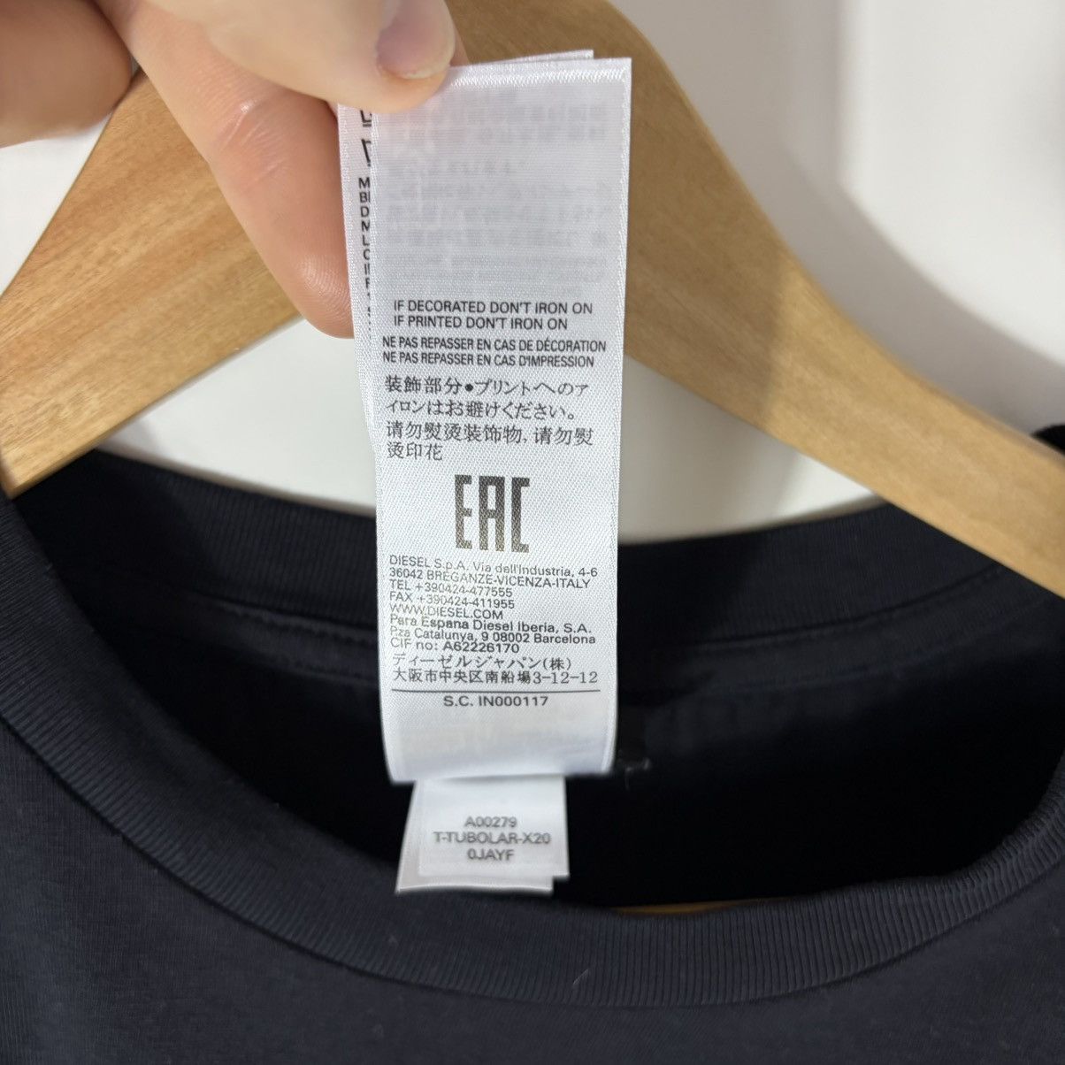 Diesel Diesel Visual Reference Only Big Print Logo Black Tee Y2K Size US M / EU 48-50 / 2 - 6 Thumbnail