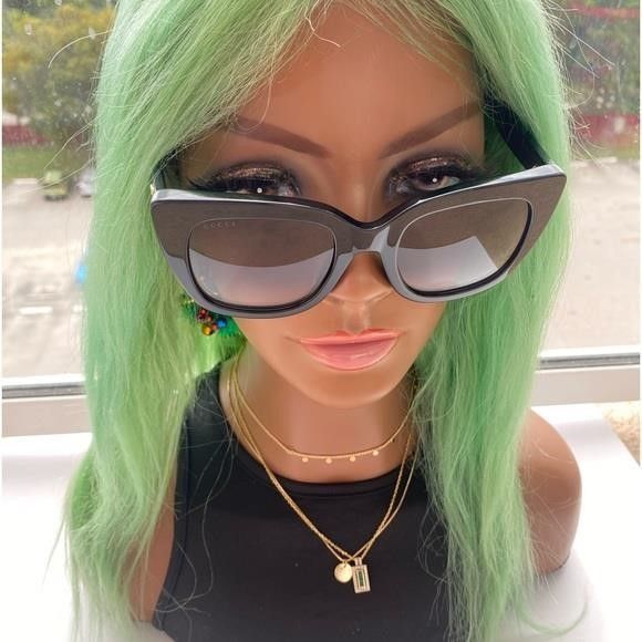 Gucci GUCCI GG0163S 003 Cateye Sunglass Size ONE SIZE - 10 Thumbnail