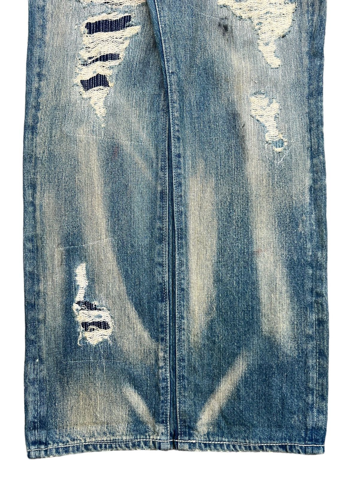 Japanese Brand Bond & Peace Patchwork Distressed Baggy Denim Jeans 32x32 Size US 32 / EU 48 - 5 Thumbnail