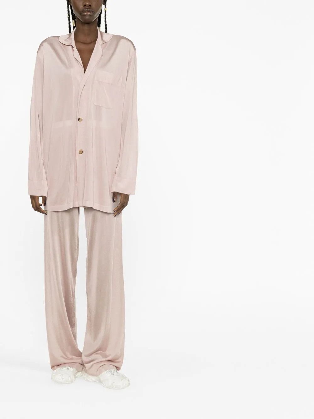 Maison Margiela o1y0625 Oversize Shirt in Light Pink Size M / US 6-8 / IT 42-44 - 2 Thumbnail