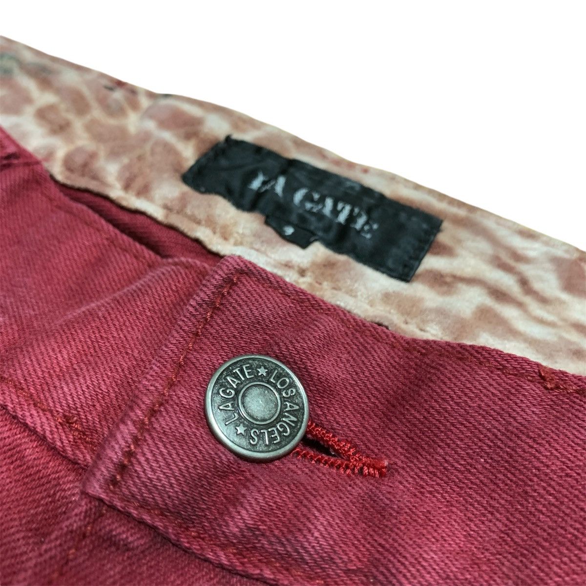 Japanese Brand LA Gate Painted Flare Japanese Jeans Size 34" / US 12 / IT 48 - 6 Thumbnail