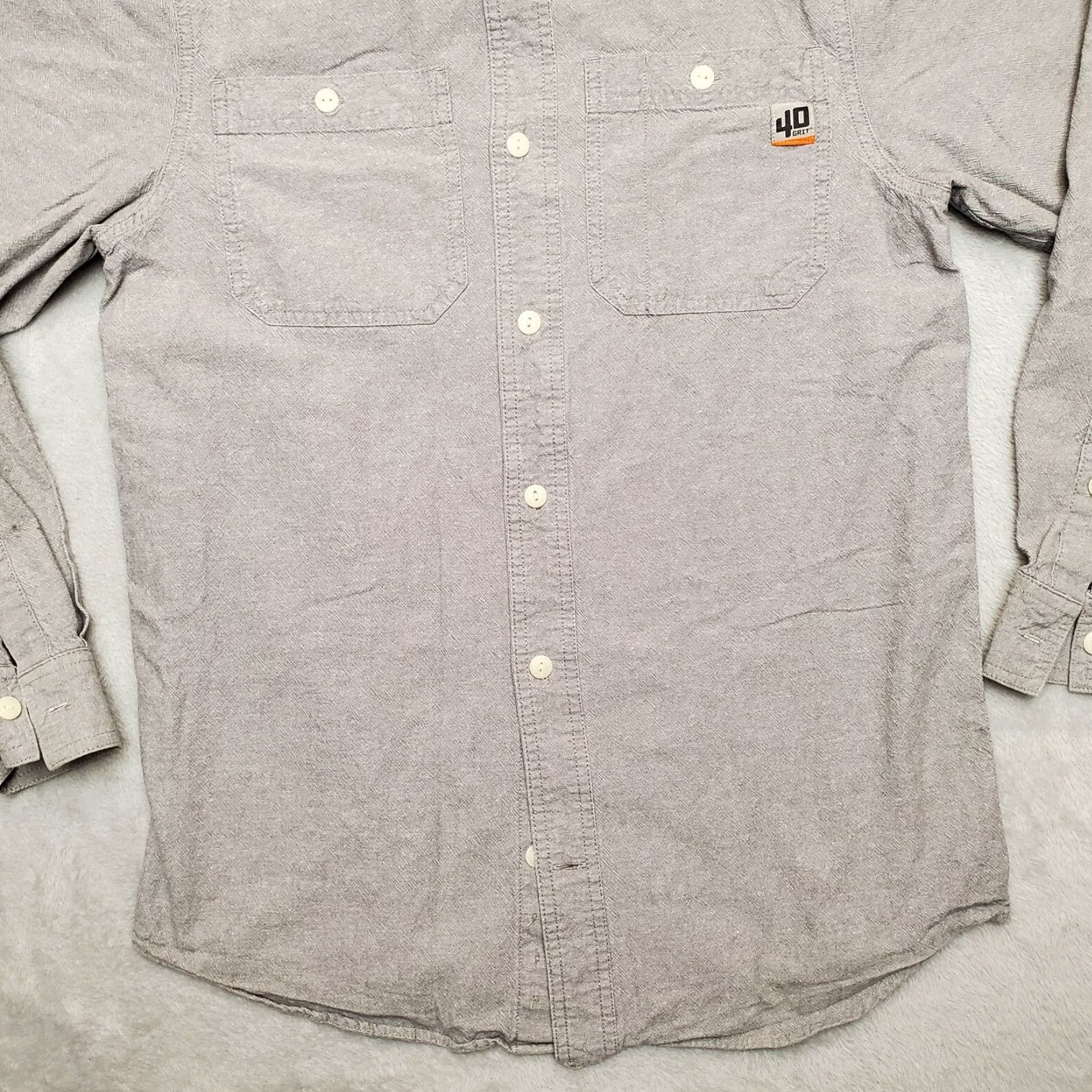 Vintage Duluth Trading 40 Grit Shirt Mens Small Gray Long Sleeve Outdoor Casual Workwear Shirt Size US S / EU 44-46 / 1 - 3 Thumbnail