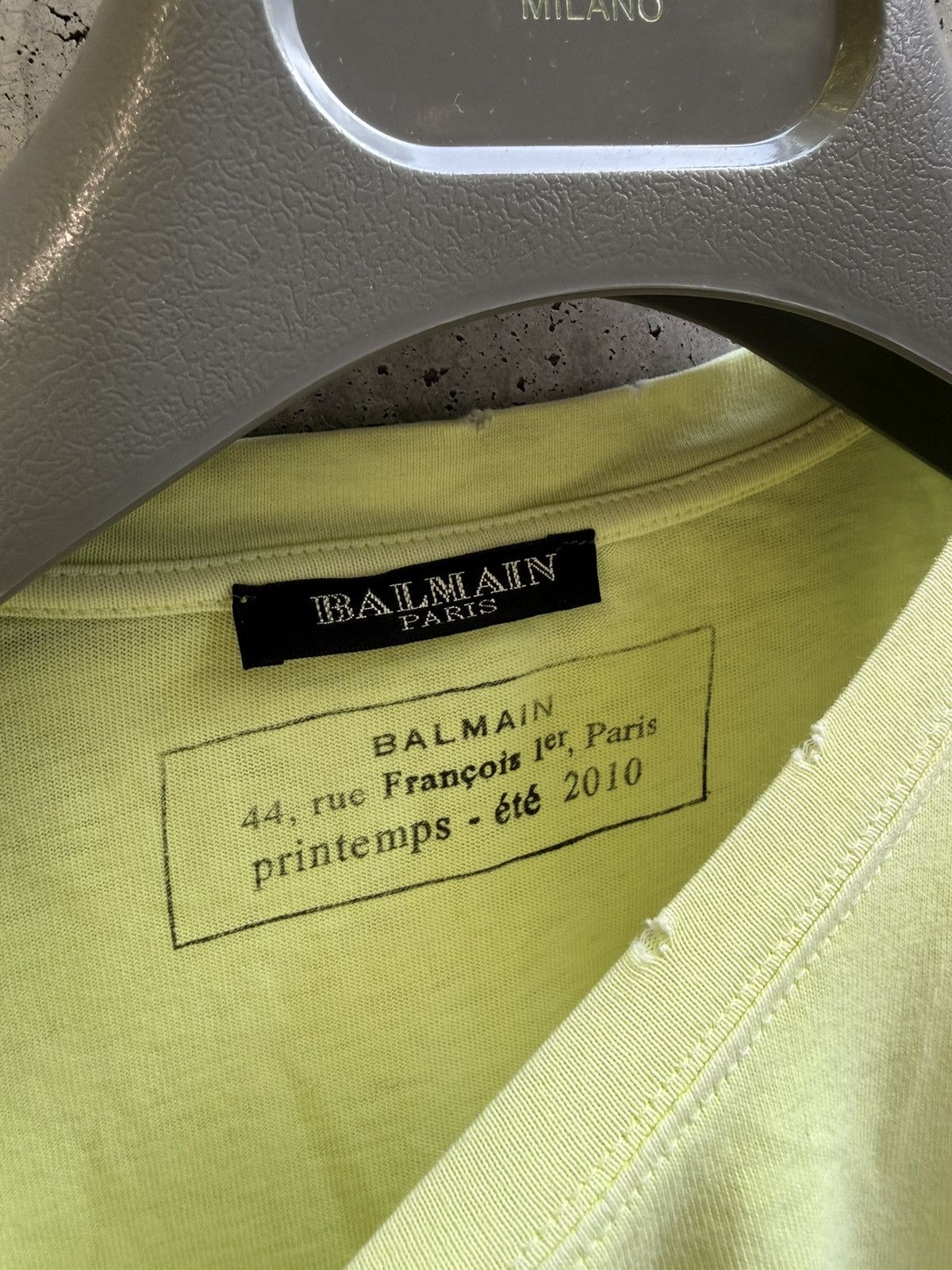 Balmain 2010 Balmain decarnin 🍋 distressed T-Shirt Size US S / EU 44-46 / 1 - 4 Thumbnail