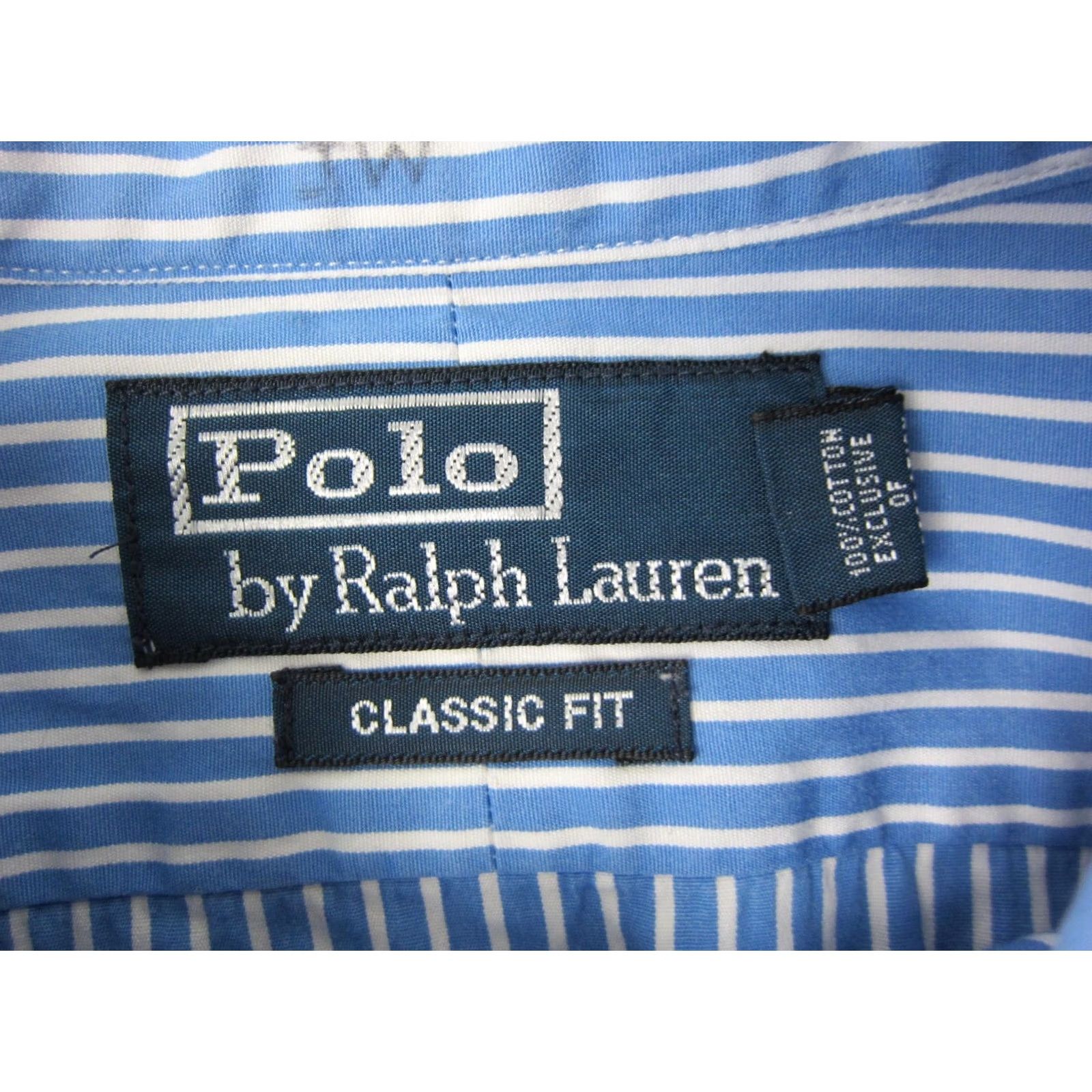 Polo Ralph Lauren Polo Ralph Lauren Shirt Adult XL Blue Pink Pony Striped Vintage Fit Size US XL / EU 56 / 4 - 4 Thumbnail