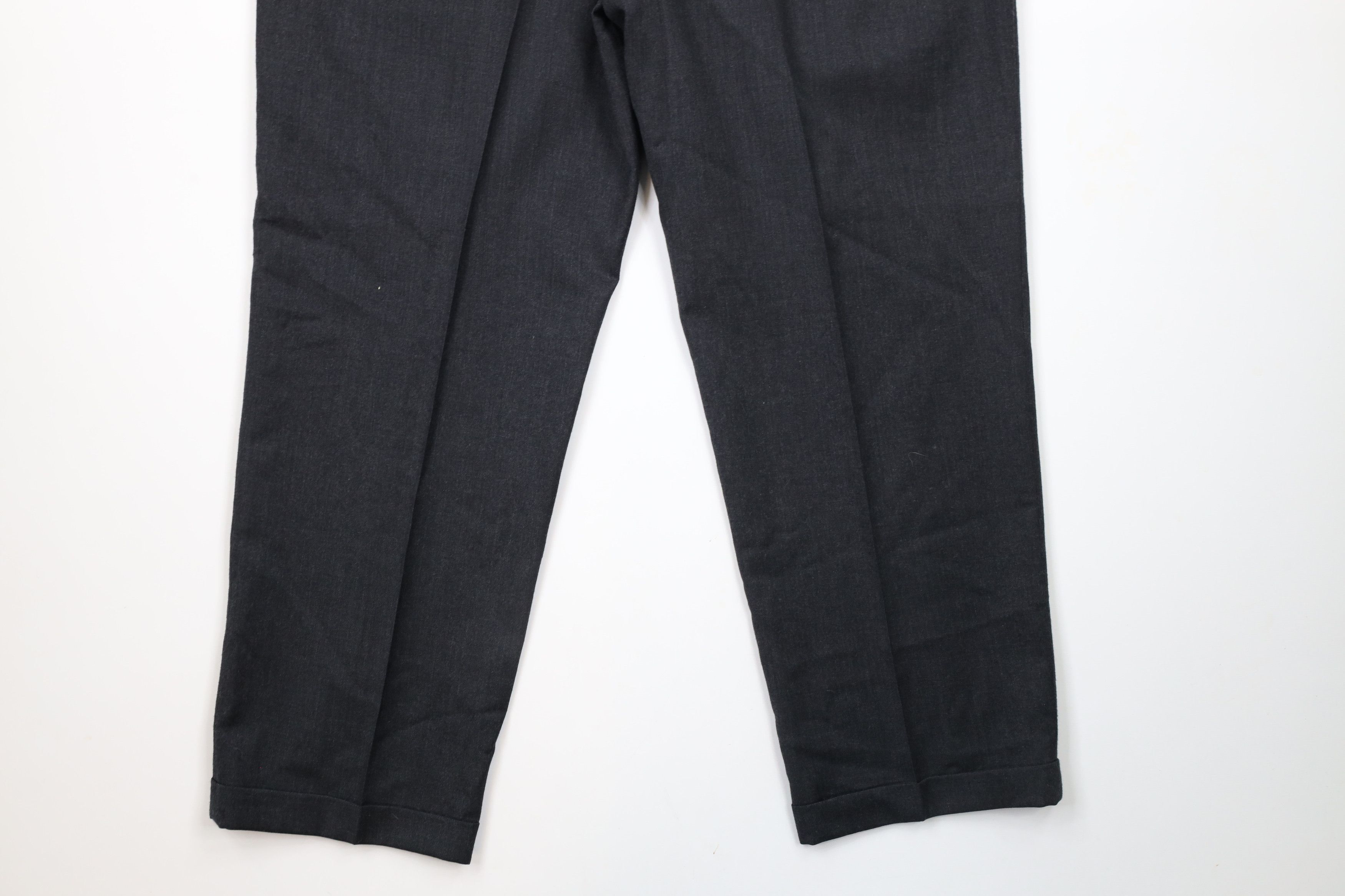 Lands' End × Vintage Vintage 80s Lands End Wool Chino Pants Charcoal Gray USA Size US 38 / EU 54 - 10 Thumbnail