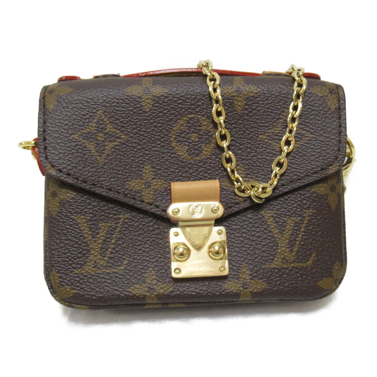 image of Louis Vuitton Micro Metis Shoulder Bag Canvas Brown, Women's