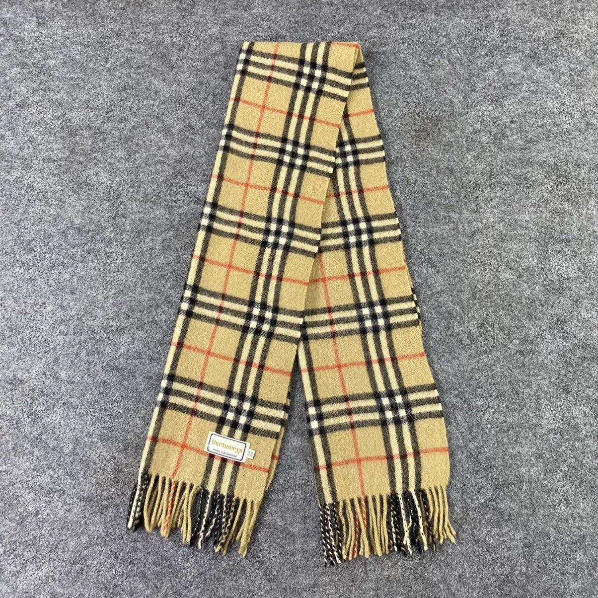 Burberry × Vintage Burberry Cashmere Scarf / Muffler / Neckwear-K016 Size ONE SIZE - 2 Thumbnail