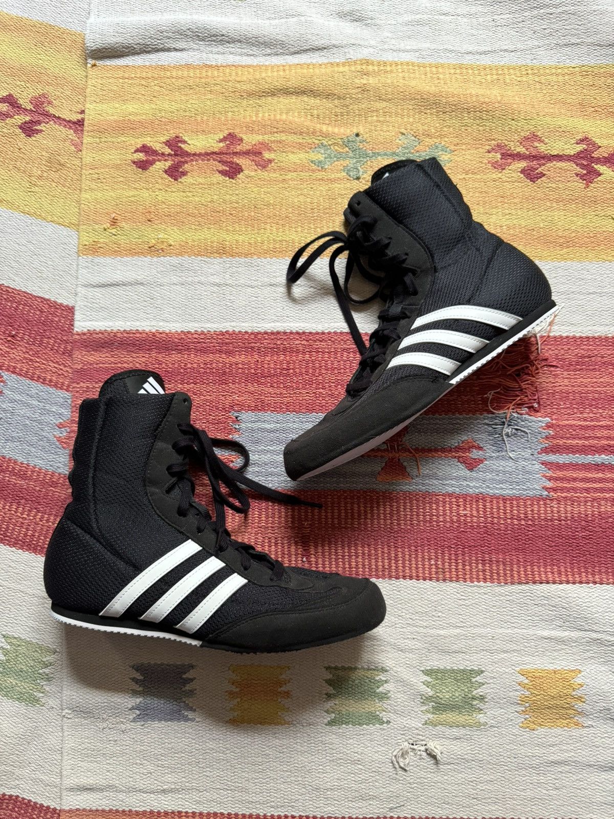 Adidas Adidas y2k Boxing Wrestling High Lace Top Shoes Size US 6.5 / EU 39-40 - 2 Thumbnail