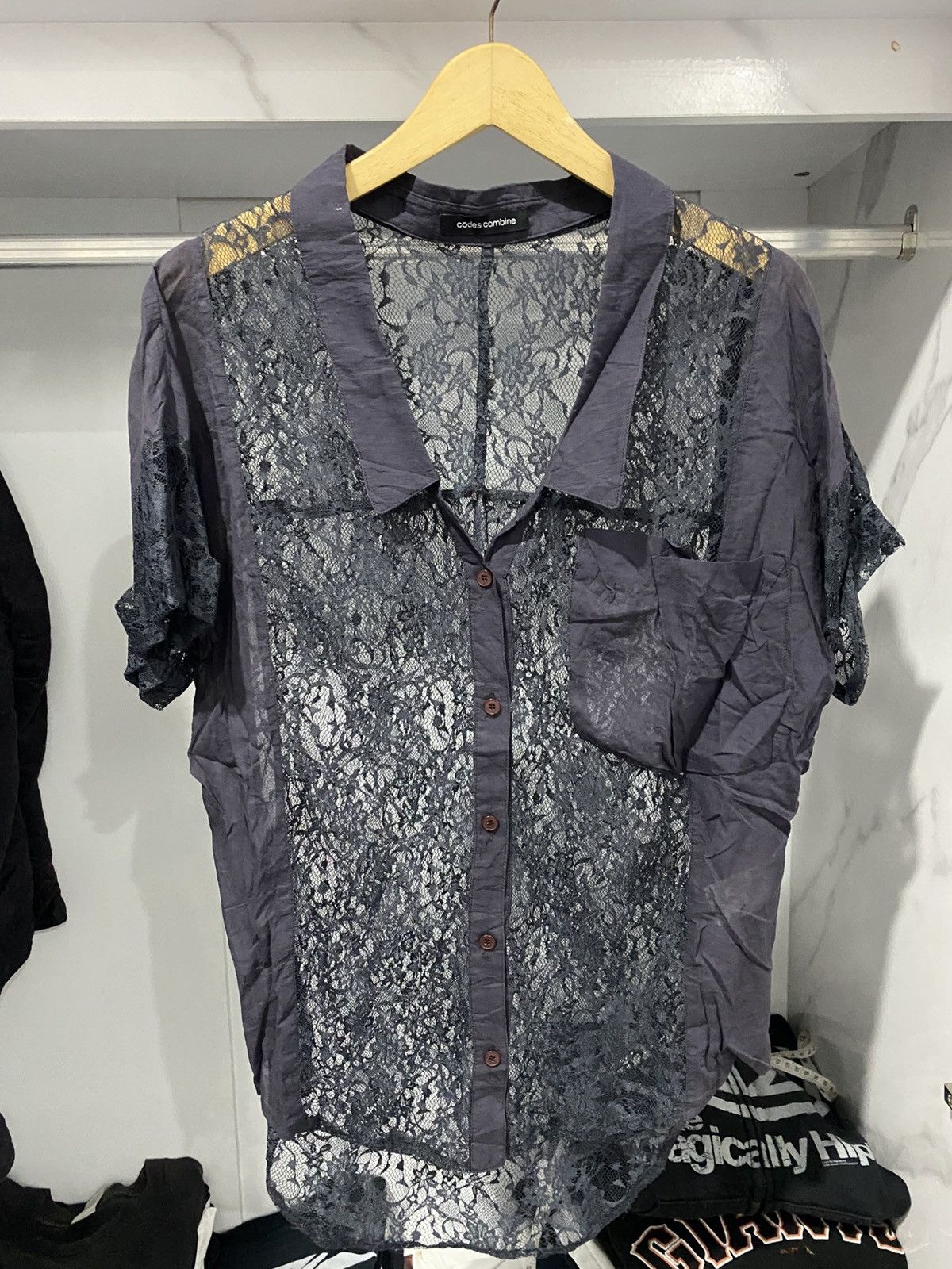 Codes Combine Codes combine japanese mesh shirt vkei AA0066 Size US L / EU 52-54 / 3 - 1 Thumbnail