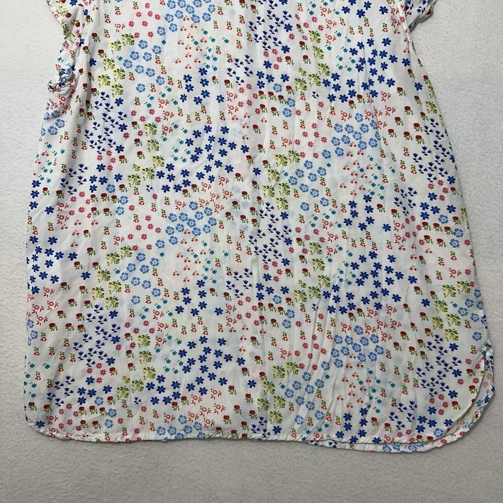 Other Jane and Delancey Medium White Floral Blouse Flutter Sleeves Size M / US 6-8 / IT 42-44 - 12 Thumbnail