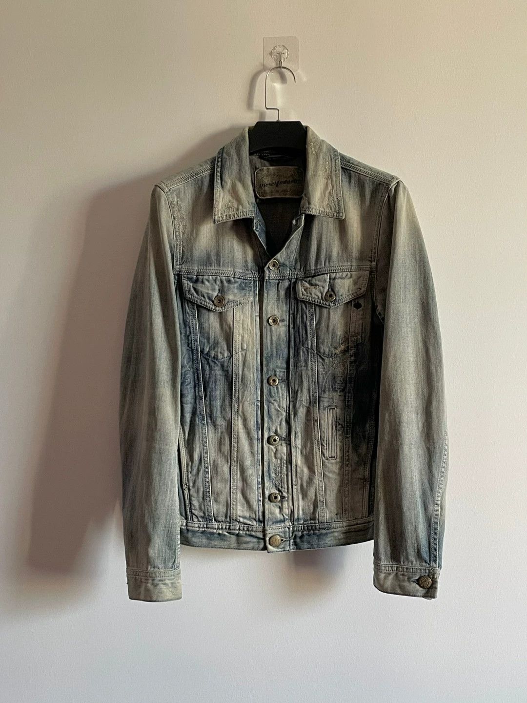 Diesel diesel yellow mud distressed denim jacket Size US S / EU 44-46 / 1 - 1 Thumbnail