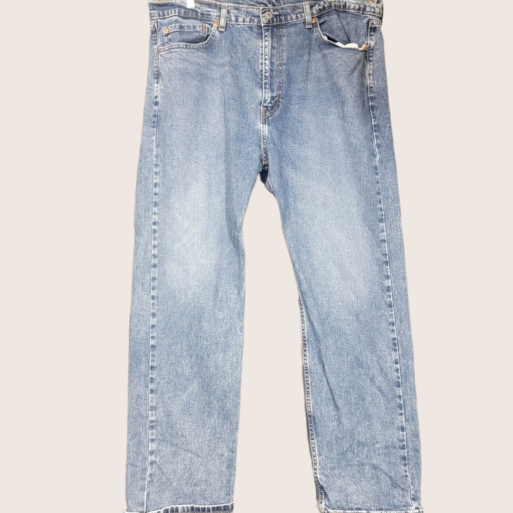 Levi's VINTAGE Levi's 505 Jeans Mens 40x30 Blue Regular Rise Mid 90s Retro Grunge Distressed Denim Pants Mens Regular Jeans Blue Levi's 505 Size US 40 / EU 56 - 1 Thumbnail