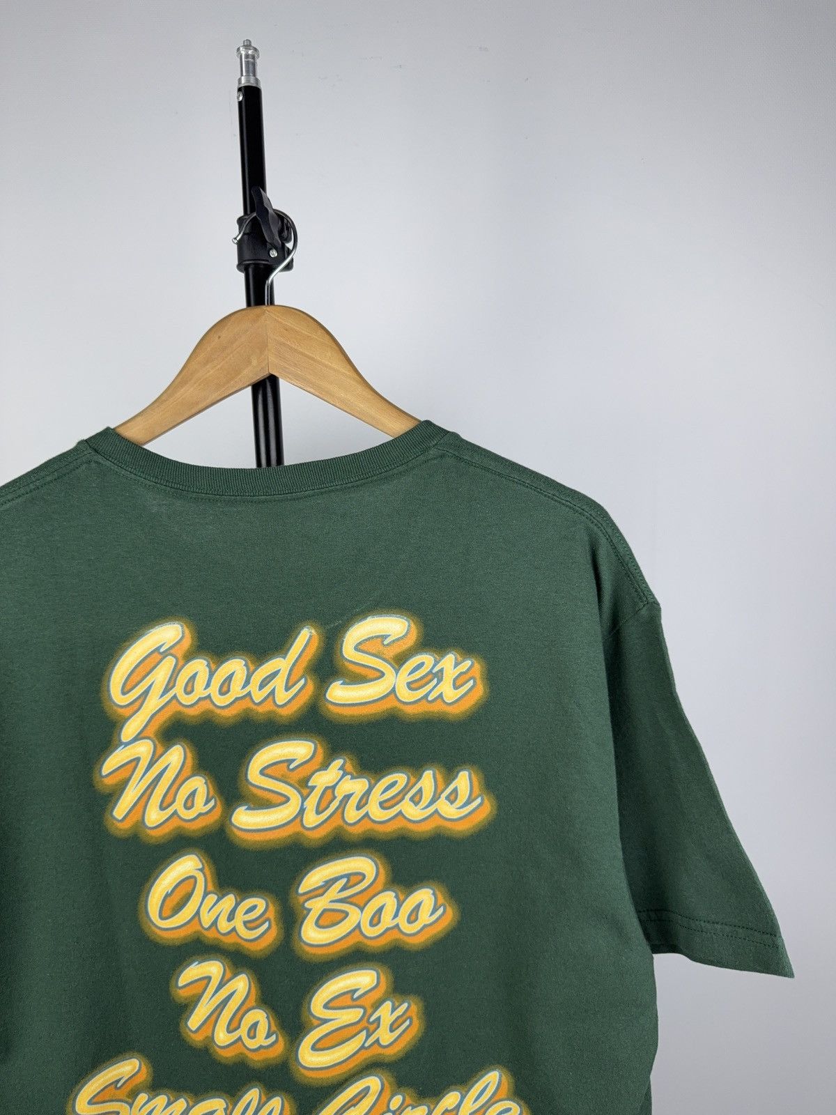 4HUNNID 4Hunnid Green Graphic T-Shirt “Good Sex No Stress” L Size US L / EU 52-54 / 3 - 6 Thumbnail