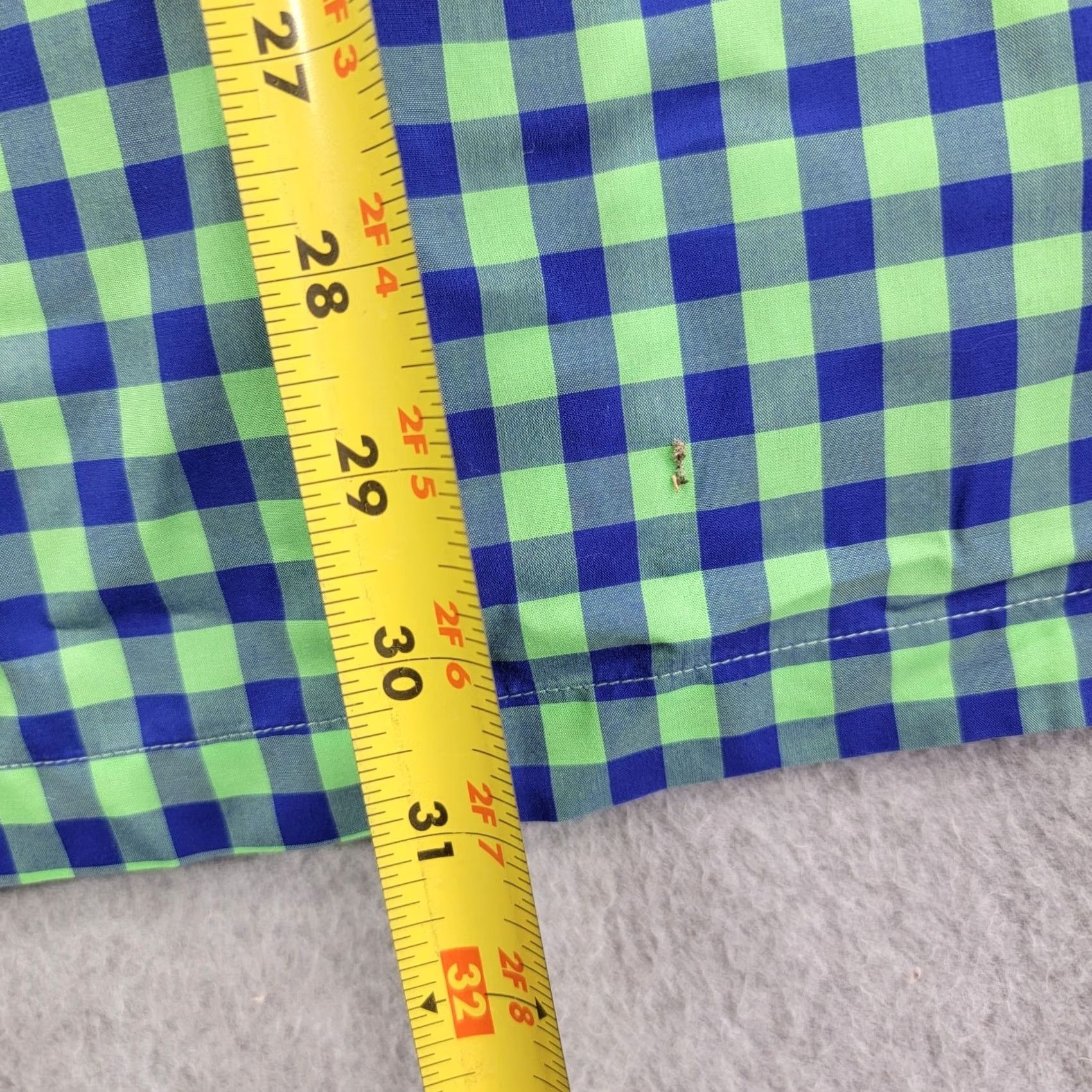 Hamilton Hamilton 1883 Shirt Adult 2XL Button Up check dress shirt green blue Size 48R - 6 Thumbnail