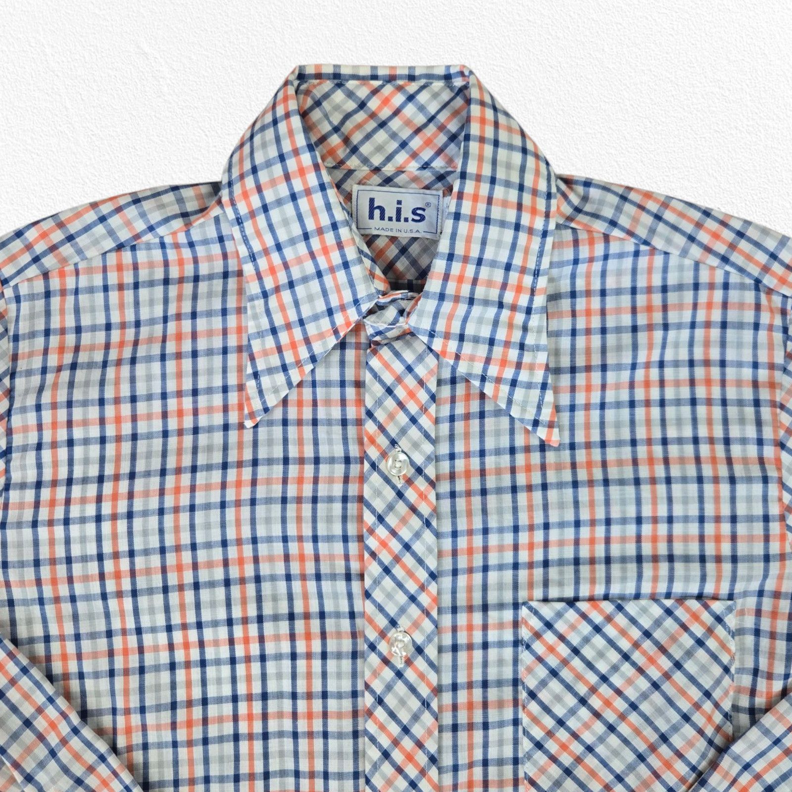 Vintage 1970s Vintage Plaid USA Disco Button Up Shirt Size Medium Size US M / EU 48-50 / 2 - 3 Thumbnail