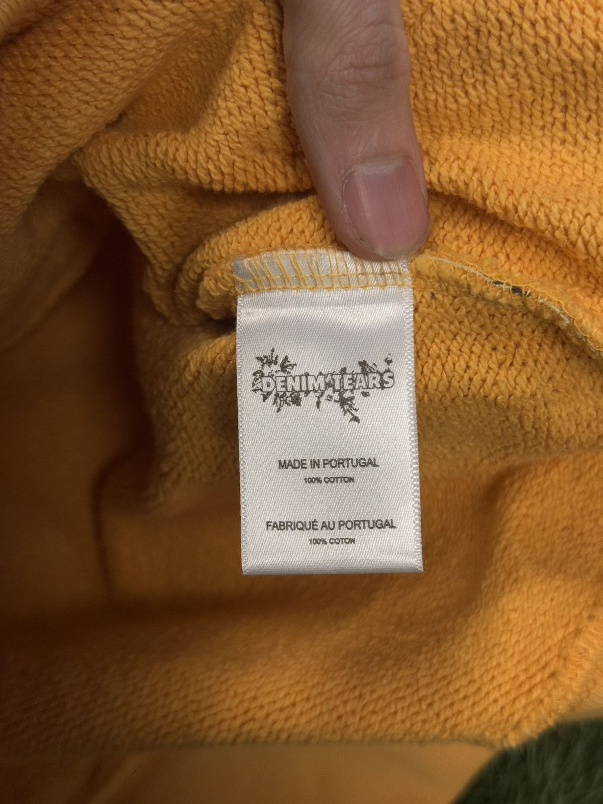 Cactus Plant Flea Market × DENIM TEARS Denim Tears CPFM Yellow Cotton Wreath Hoodie M (NEW) Size US S / EU 44-46 / 1 - 7 Thumbnail