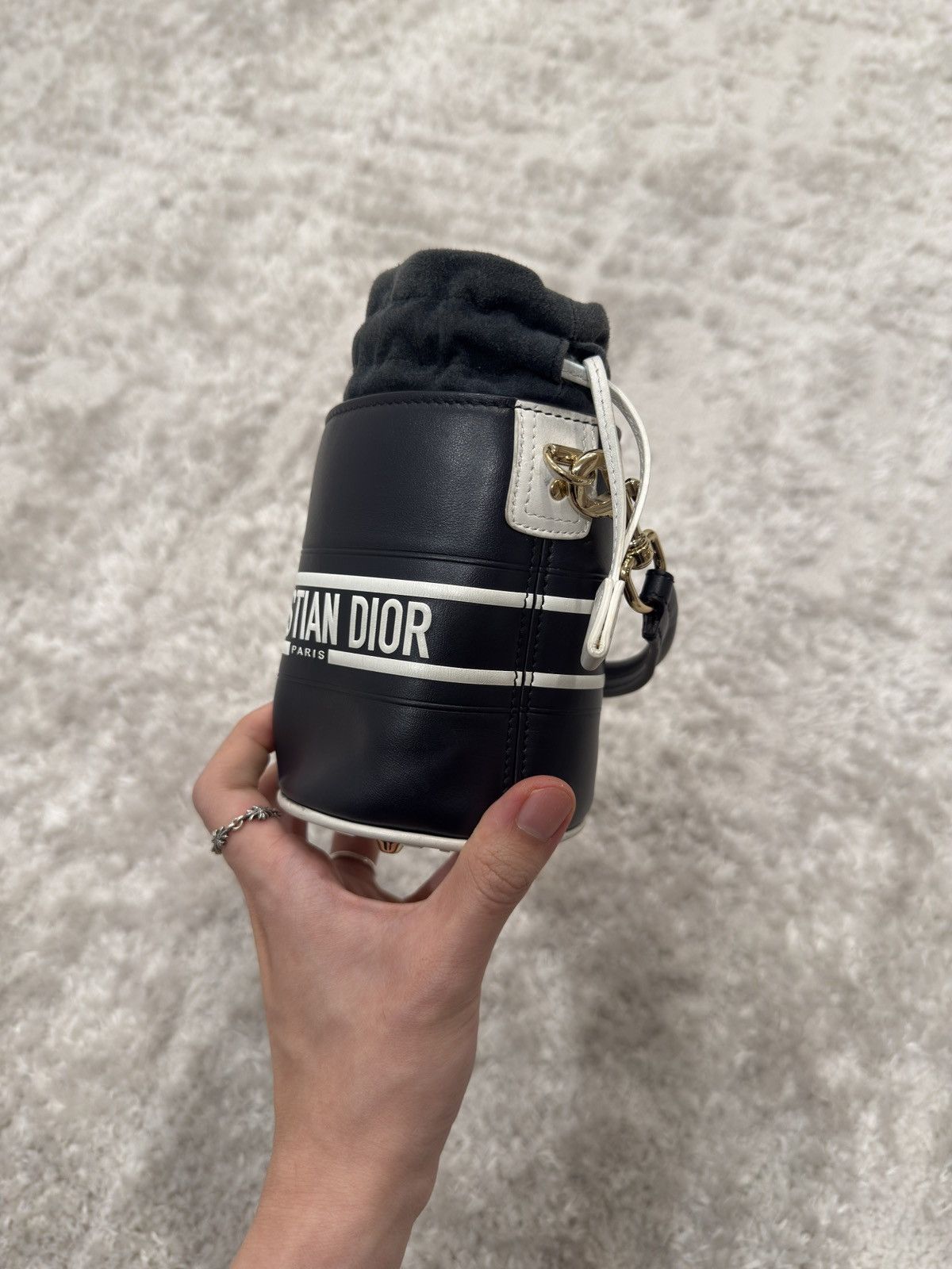 Dior Christian Dior Paris Logo Mini Bucket Drawstring Bag Size ONE SIZE - 2 Thumbnail