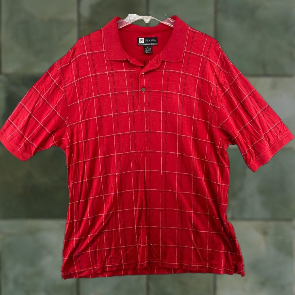 Jos. A. Bank Jos A Bank Mens Polo Shirt Large Red Leadbetter Golf Size US L / EU 52-54 / 3 - 1 Thumbnail