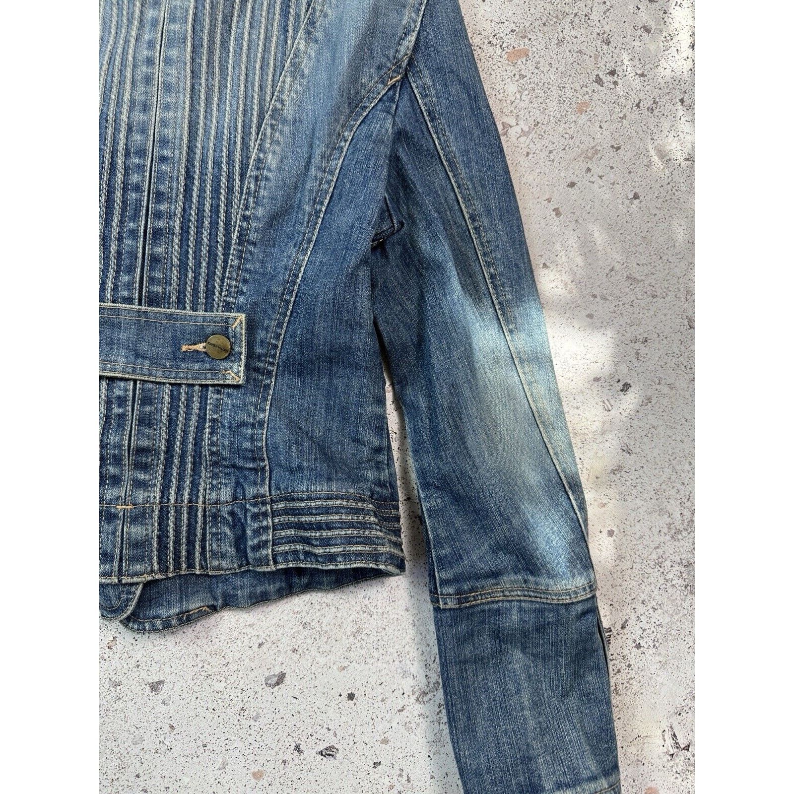 Karen Millen Karen Millen Denim Jacket Avant Garde Womens Rare Size S Size S / US 4 / IT 40 - 14 Thumbnail