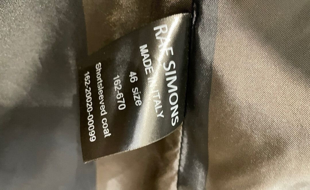 Raf Simons FW16Black Oversized shortsleeved Wool Car Coat